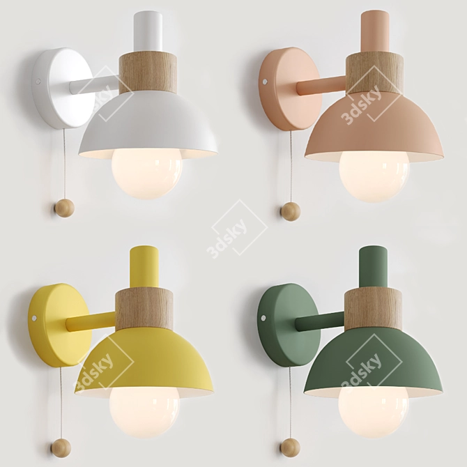 Scandi Rope Wall Lamp 3D model image 6