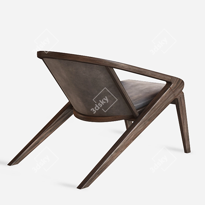 Modern Lounge Chair: Alexandre Caldas 3D model image 2
