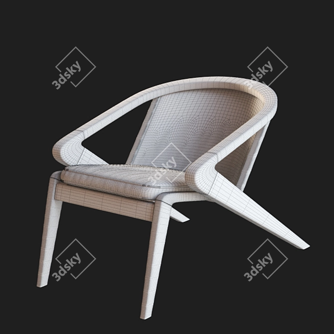 Modern Lounge Chair: Alexandre Caldas 3D model image 4