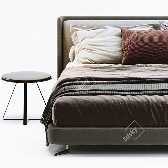 Luxury Minotti Spencer Bed 3D model image 3