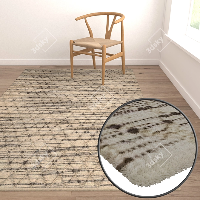 High-Quality Carpets Set 3D model image 5