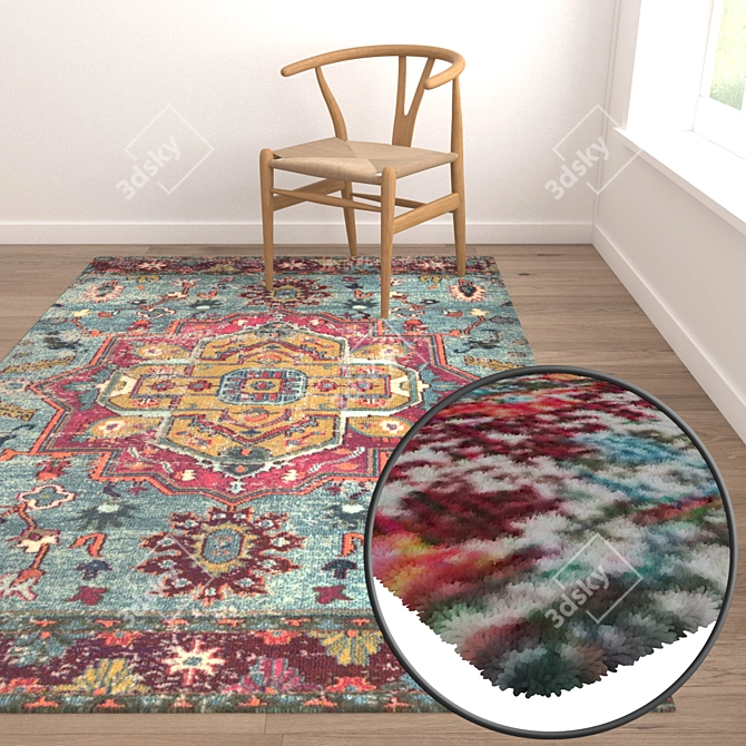 Luxury Carpet Set | High-Quality Textures 3D model image 5