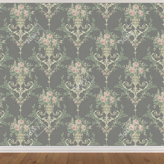 Seamless Wallpaper Set - 3 Colors 3D model image 3