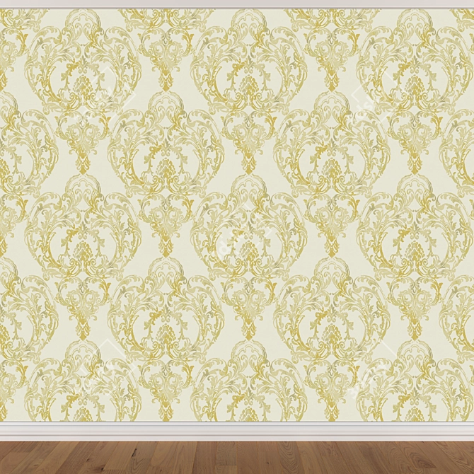 Seamless Wallpaper Set with 3 Colors 3D model image 3