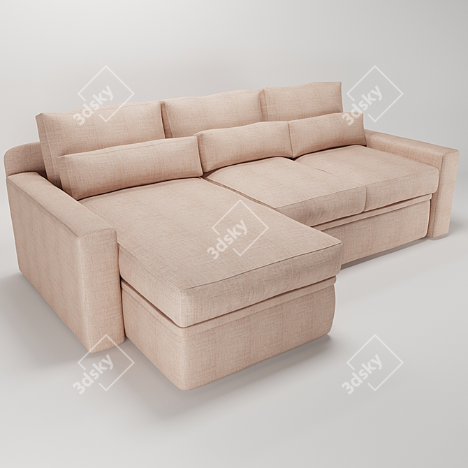 Modern Corner Sofa with Spacious Design 3D model image 2