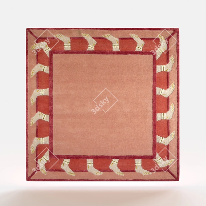 Elegant Jaipur Designer Rug 3D model image 1