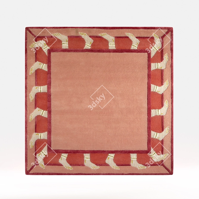 Elegant Jaipur Designer Rug 3D model image 3