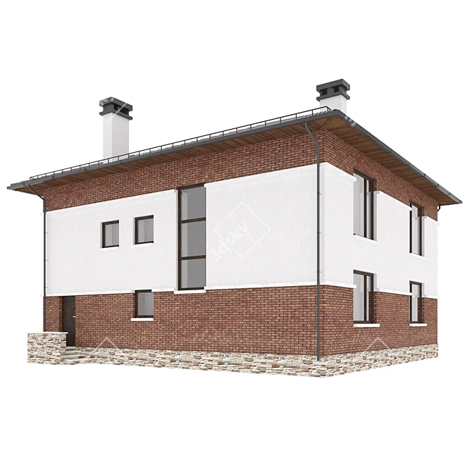 Modern Cottage Design 72-78 3D model image 4