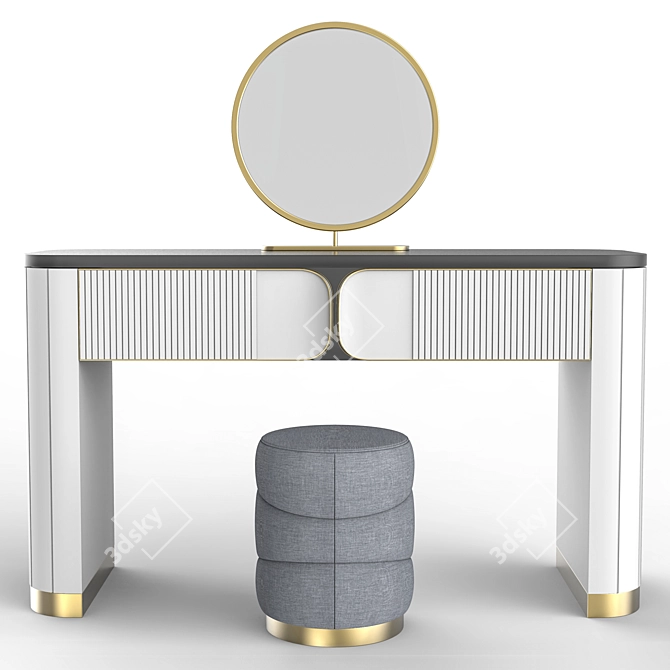 Elegant Vanity Table 2012 3D model image 2