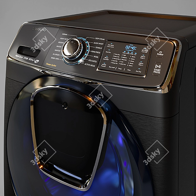 Samsung Turbo+ Washer: Powerful & Efficient 3D model image 3