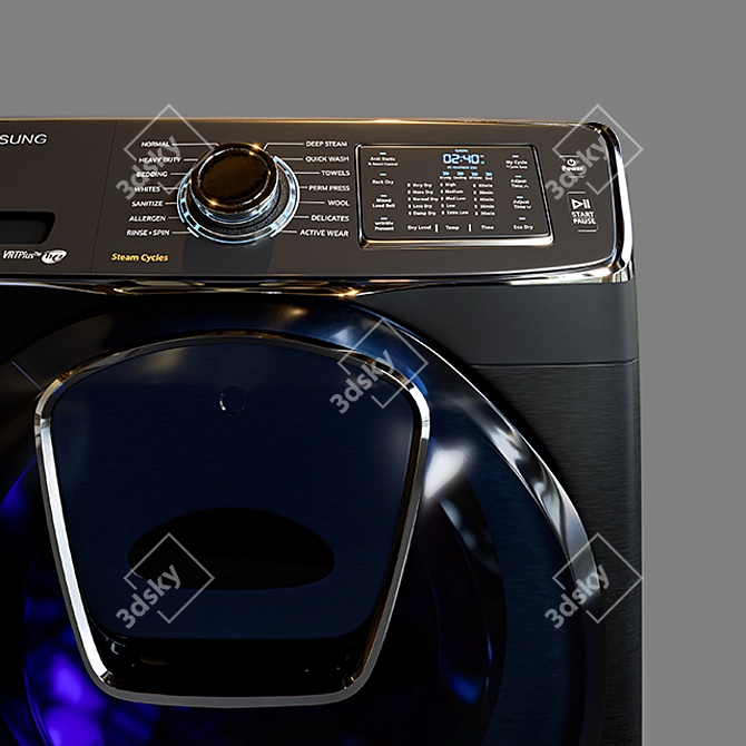 Samsung Turbo+ Washer: Powerful & Efficient 3D model image 6