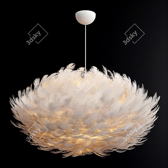 Elegant Feather Chandelier: Vita Copenhagen 3D model image 1