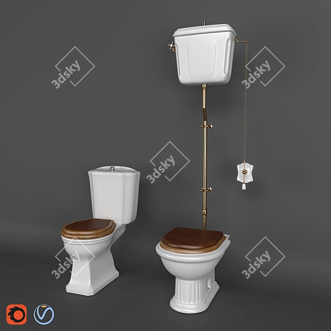 Modern WC Model 01 - 2015 3D model image 7