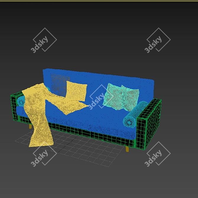 Modern Rok 003 Sofa: 3D Max & Obj Files! 3D model image 4