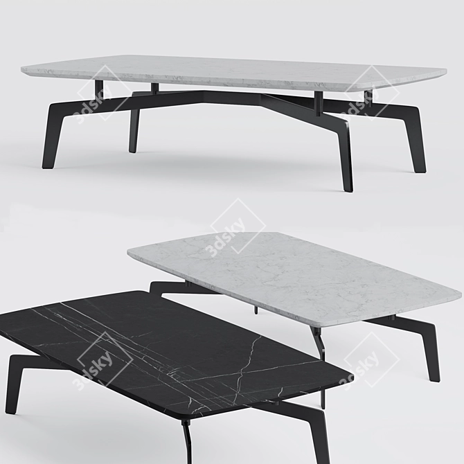 Evelyn Marble Coffee Table 3D model image 1