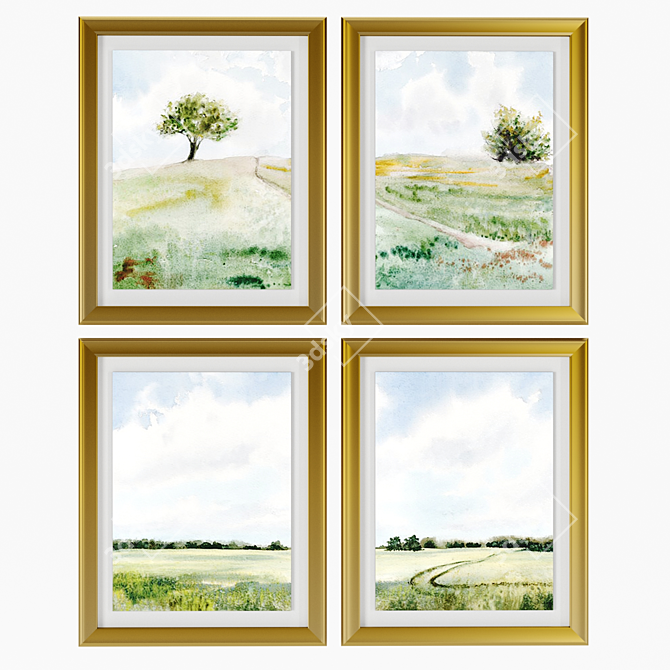 Farmhouse Chic Art Frames - 101x81cm - Multiple Colors 3D model image 3