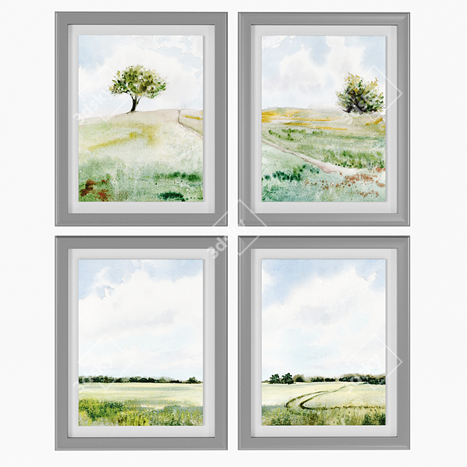 Farmhouse Chic Art Frames - 101x81cm - Multiple Colors 3D model image 4