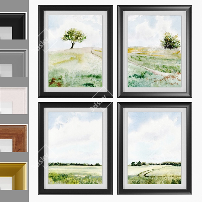 Farmhouse Chic Art Frames - 101x81cm - Multiple Colors 3D model image 5