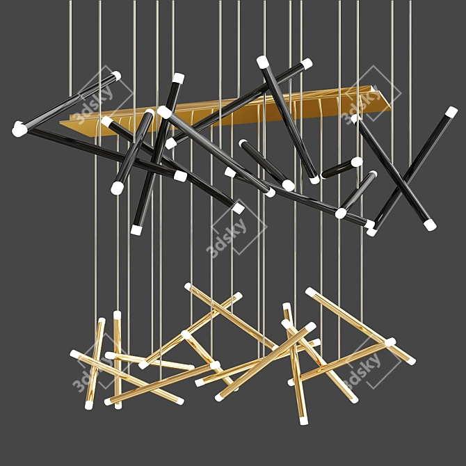 Dutti D0068 LED Chandelier - Modern Elegance 3D model image 1