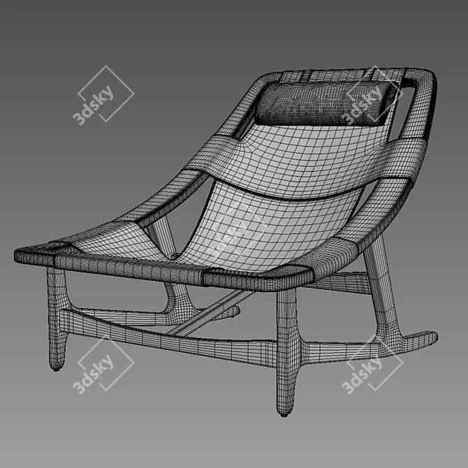 Frits Leather Chair: Elegant & Luxurious Seating 3D model image 3