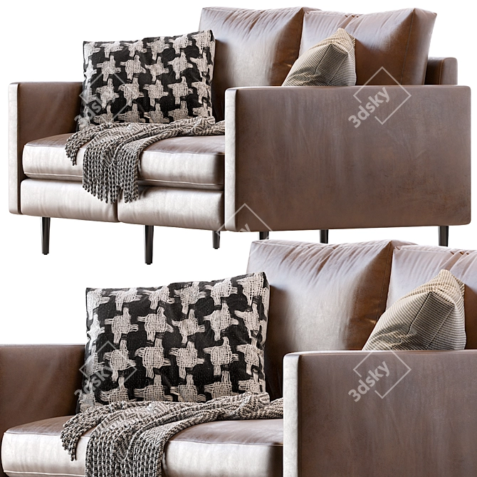 Modular Loveseat: Stylish and Versatile 3D model image 3