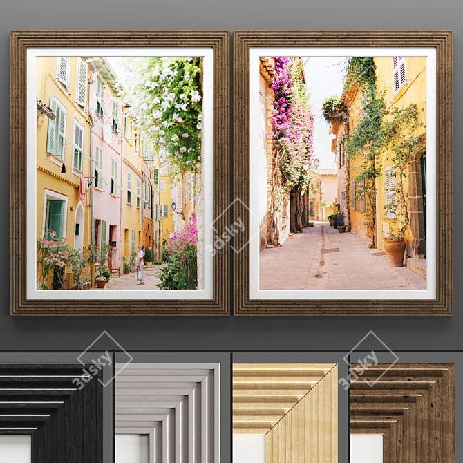 Elegant Art Frame Set 3D model image 1