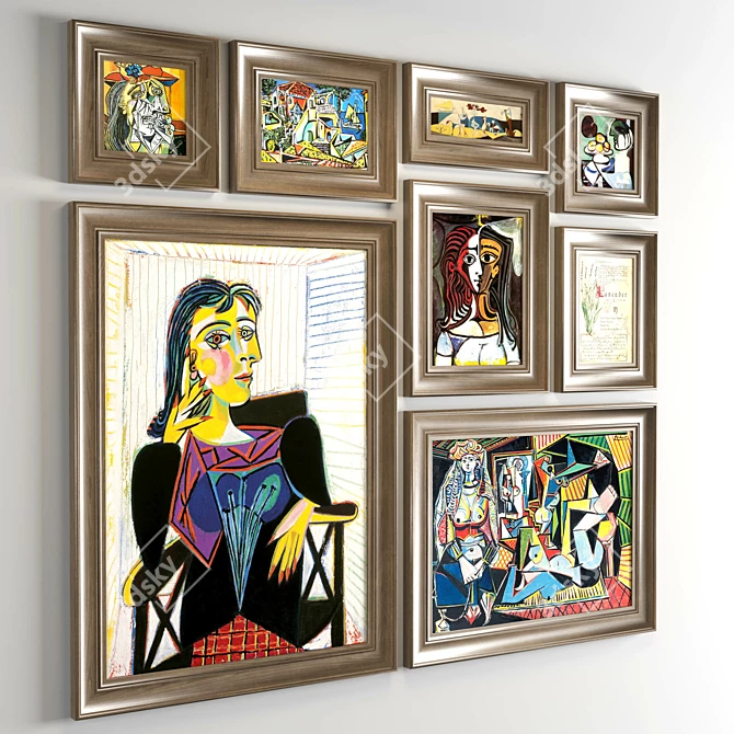 Picasso Art Frame Collection 3D model image 2