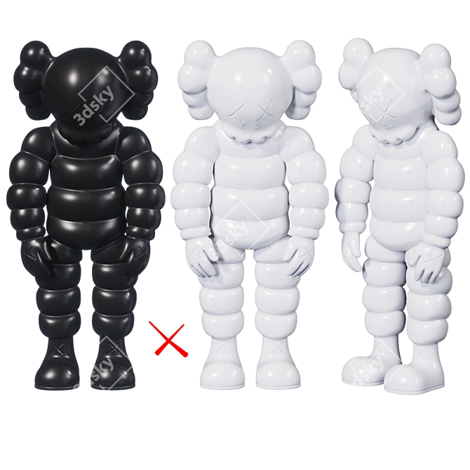 KAWS What Party: Set of 2 Companion Works 3D model image 4