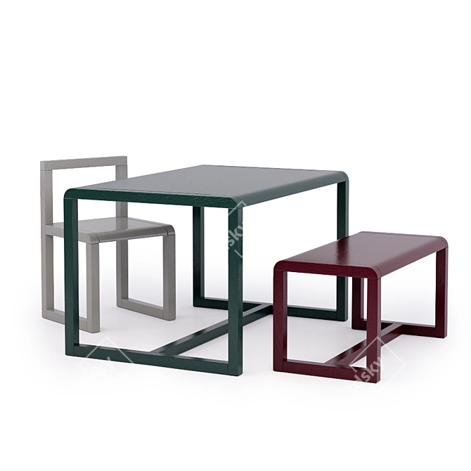 Stylish Little Architect Kids Furniture 3D model image 5