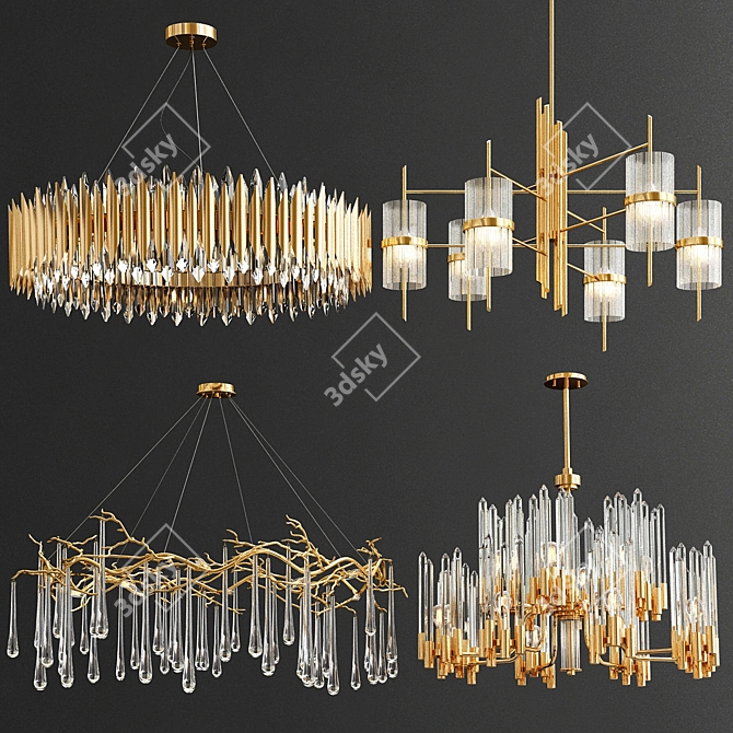 Luxury Chandelier Collection: Graceful Impression 3D model image 1