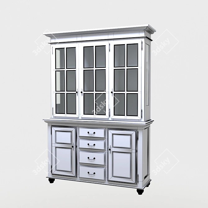 Modern 1-58 Sideboard: Stylish and Space-Saving 3D model image 2