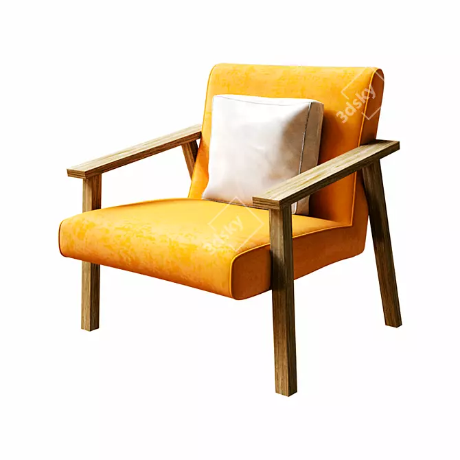 Elegant Armchair by PRADDY/DORSEY 3D model image 1