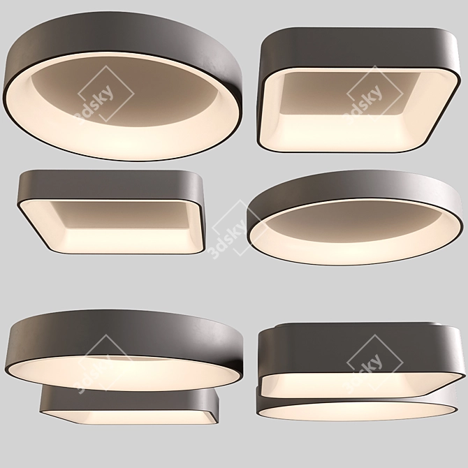 Sleek LED Ceiling Lights: Modern & Stylish 3D model image 1