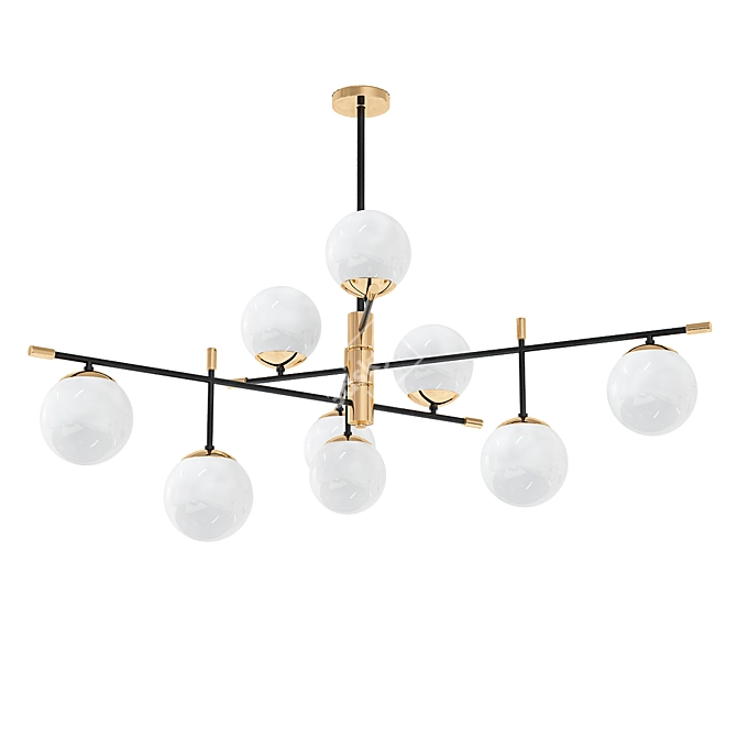 Spike Nine Balls Pendant Lamp 3D model image 1