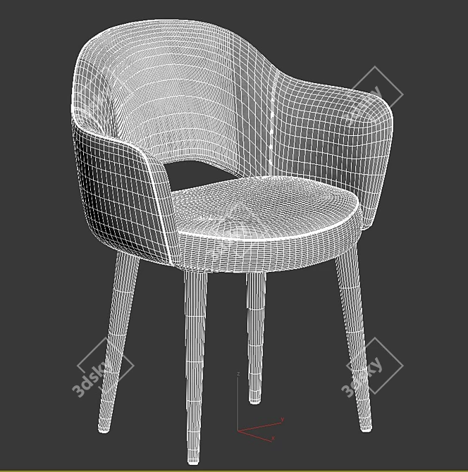 Pols Potten Studio Chair: Sleek Design for Any Space 3D model image 2