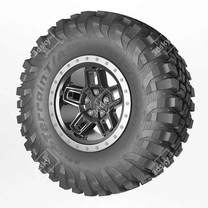 Rugged Performance: BFGoodrich Wheels 3D model image 3