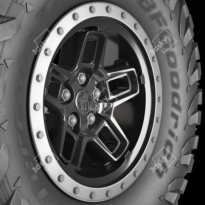 Rugged Performance: BFGoodrich Wheels 3D model image 4