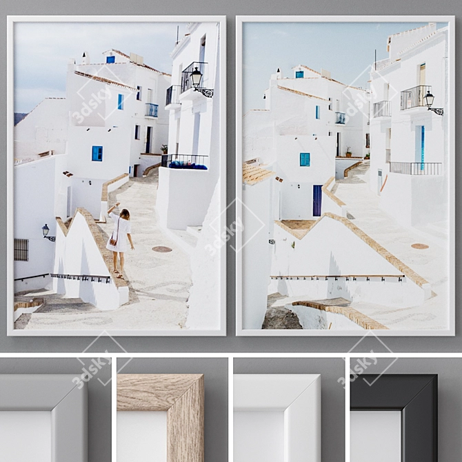 Abstract Modern Art Photo Frames 3D model image 1