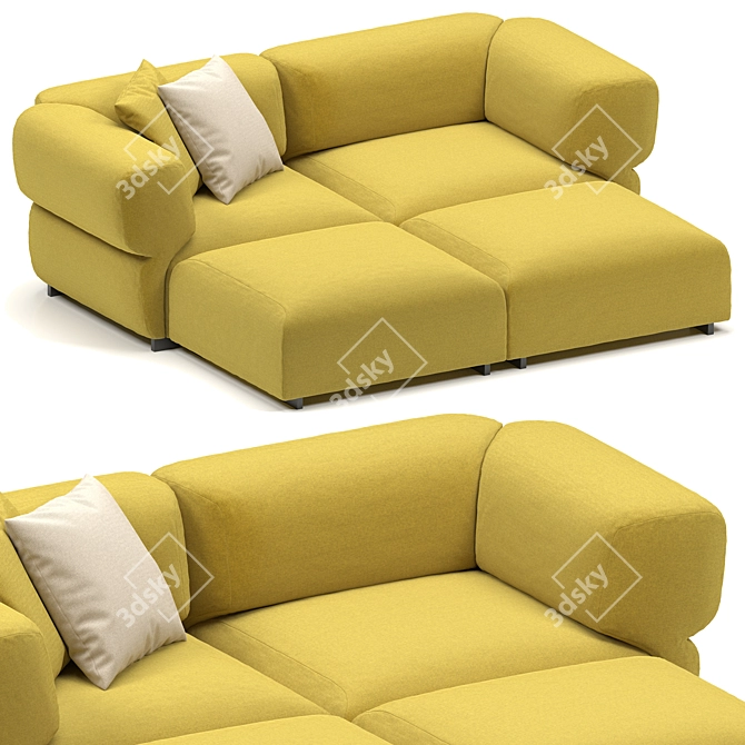 Elegant Butterfly Sofa by B&B 3D model image 2