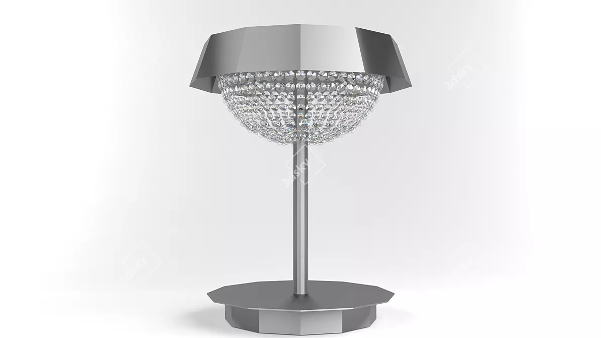 Elegant Crystal Table Lamps 3D model image 1
