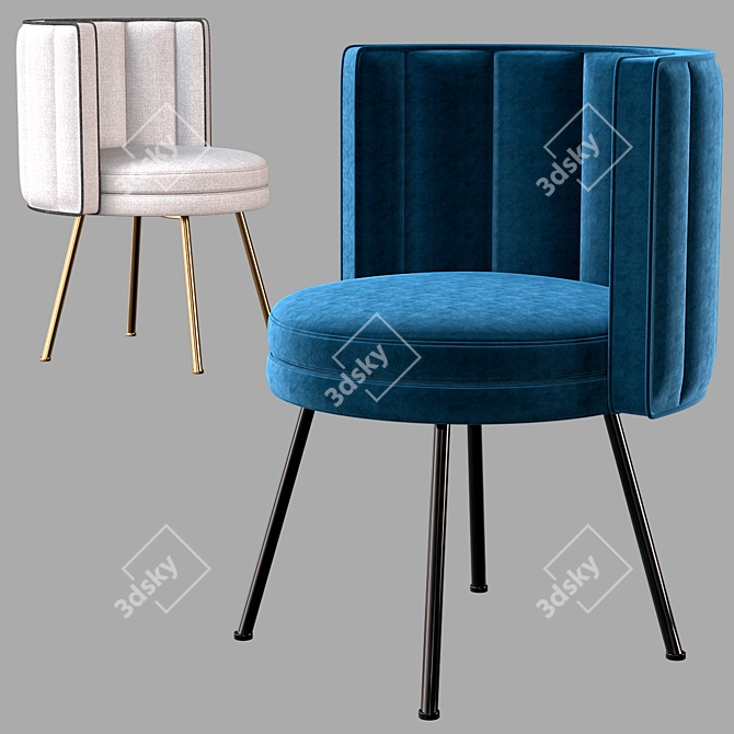 Elegant Torii Dining Chairs by Minotti 3D model image 3