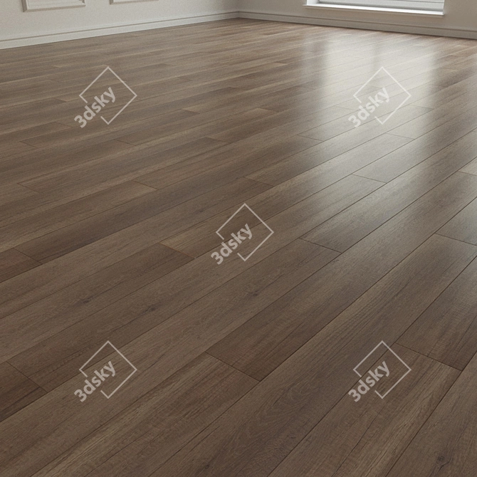 Premium Laminate Parquet Flooring 3D model image 2