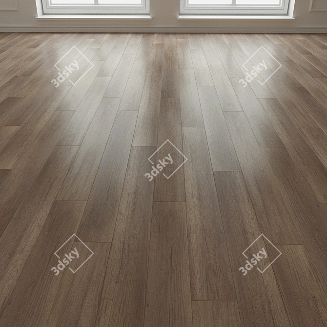 Premium Laminate Parquet Flooring 3D model image 3