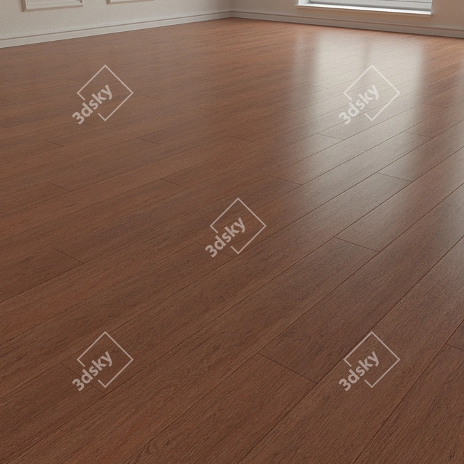 Oak Disco Laminate Parquet Tiles 3D model image 2