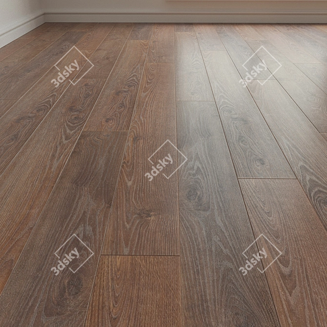 Premium Oak Laminate Parquet 3D model image 1