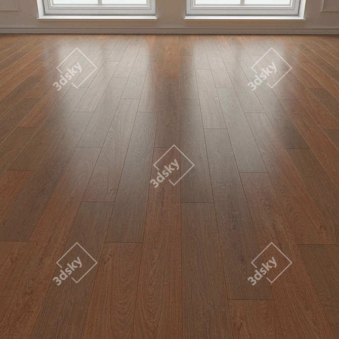 Title: Deep Honey Sherwood Oak Laminate with 3D Texture 3D model image 3