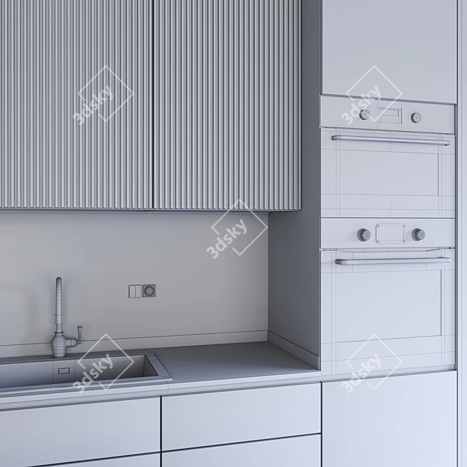 Modern Kitchen Set: Vol04 3D model image 5