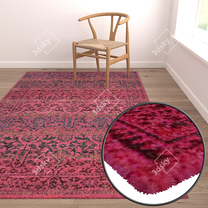 Title: High-Quality Carpet Set 3D model image 5