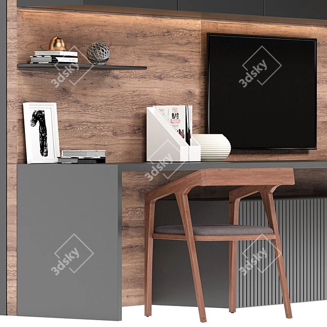 Modern Office Furniture Collection 3D model image 1