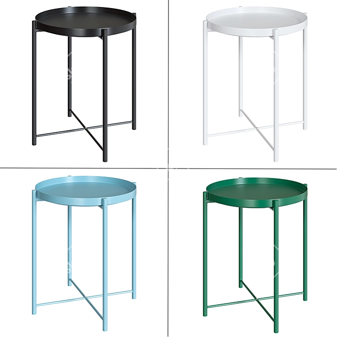 Gladom Steel Serving Table 3D model image 2